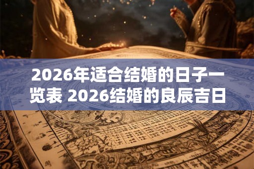 2026年适合结婚的日子一览表 2026结婚的良辰吉日 2026年适合结婚的日子一览表 2026结婚的良辰吉日