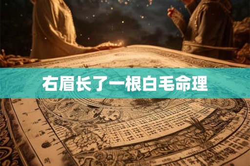 右眉长了一根白毛命理