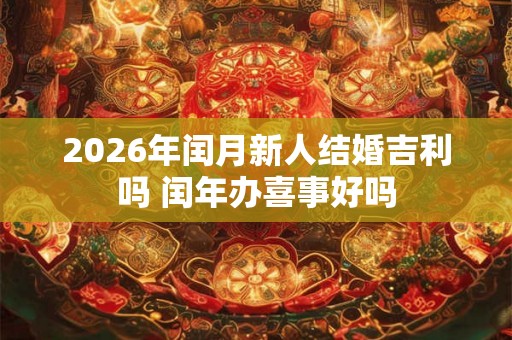 2026年闰月新人结婚吉利吗 闰年办喜事好吗