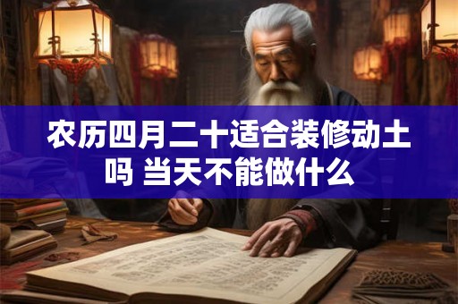农历四月二十适合装修动土吗 当天不能做什么