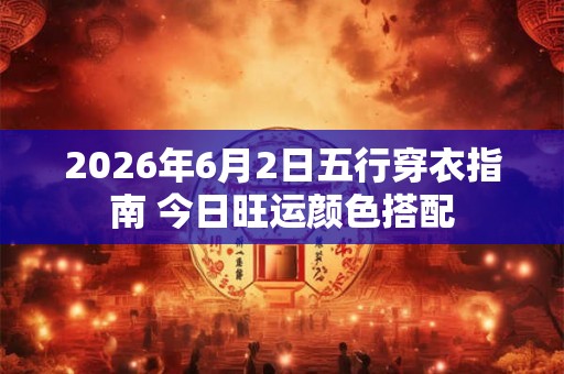 2026年6月2日五行穿衣指南 今日旺运颜色搭配
