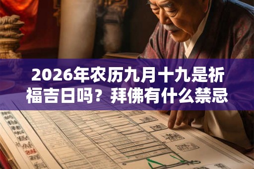 2026年农历九月十九是祈福吉日吗？拜佛有什么禁忌？