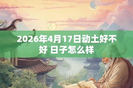2026年4月17日动土好不好 日子怎么样 2026年4月17日动土好不好 日子怎么样