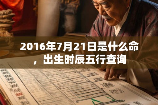 2016年7月21日是什么命，出生时辰五行查询