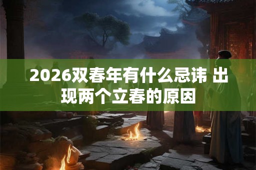 2026双春年有什么忌讳 出现两个立春的原因