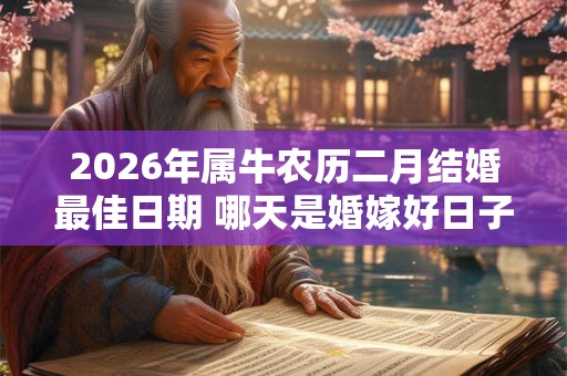 2026年属牛农历二月结婚最佳日期 哪天是婚嫁好日子