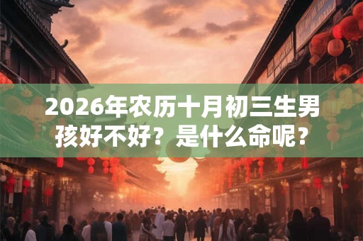 2026年农历十月初三生男孩好不好？是什么命呢？