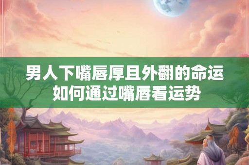 男人下嘴唇厚且外翻的命运 如何通过嘴唇看运势