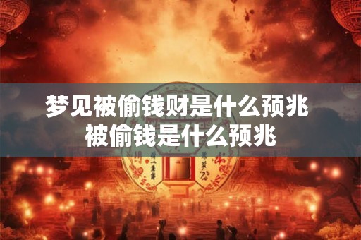 梦见被偷钱财是什么预兆 被偷钱是什么预兆 梦见被偷钱财是什么预兆 被偷钱是什么预兆