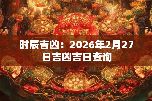 时辰吉凶：2026年2月27日吉凶吉日查询