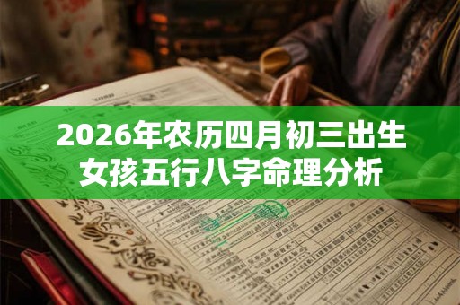 2026年农历四月初三出生女孩五行八字命理分析
