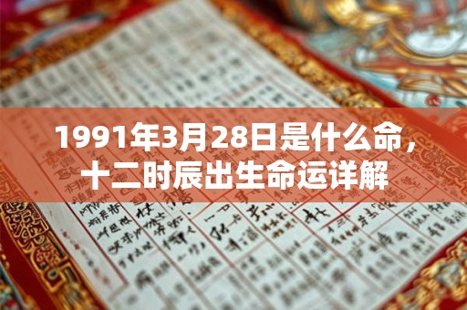 1991年3月28日是什么命，十二时辰出生命运详解
