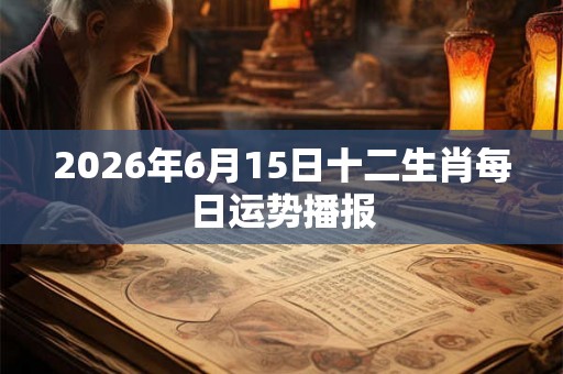 2026年6月15日十二生肖每日运势播报