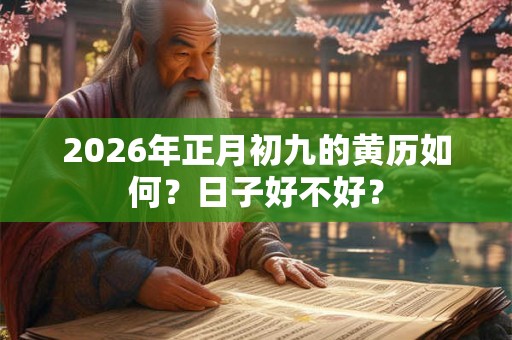 2026年正月初九的黄历如何？日子好不好？