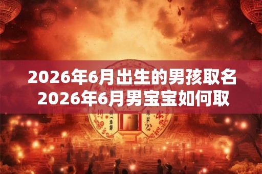 2026年6月出生的男孩取名 2026年6月男宝宝如何取名