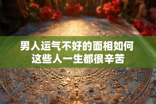 男人运气不好的面相如何 这些人一生都很辛苦