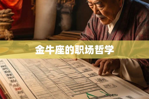 金牛座的职场哲学