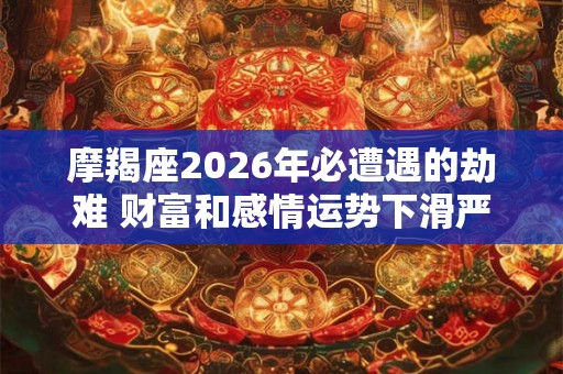 摩羯座2026年必遭遇的劫难 财富和感情运势下滑严重