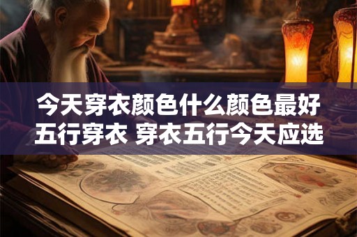 今天穿衣颜色什么颜色最好五行穿衣 穿衣五行今天应选何色