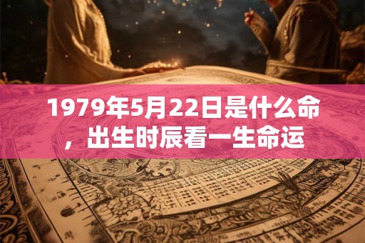 1979年5月22日是什么命，出生时辰看一生命运