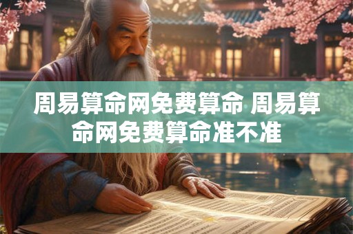 周易算命网免费算命 周易算命网免费算命准不准