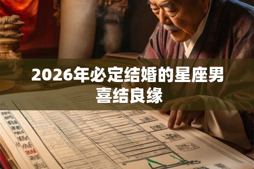2026年必定结婚的星座男 喜结良缘 2026年必定结婚的星座男 喜结良缘