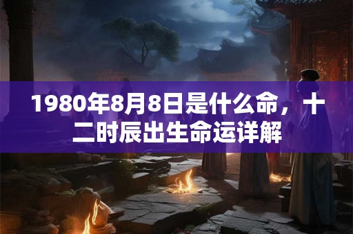 1980年8月8日是什么命，十二时辰出生命运详解