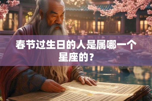 春节过生日的人是属哪一个星座的？