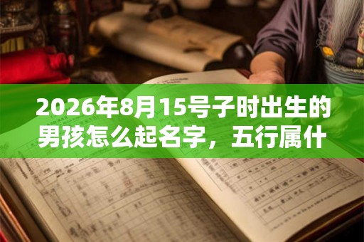 2026年8月15号子时出生的男孩怎么起名字,五行属什么? 2026年8月15号子时出生的男孩怎么起名字,五行属什么?