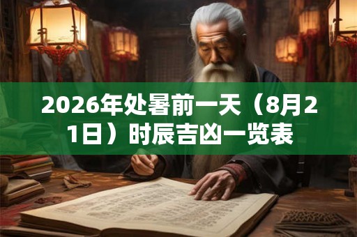 2026年处暑前一天（8月21日）时辰吉凶一览表