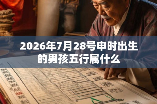 2026年7月28号申时出生的男孩五行属什么