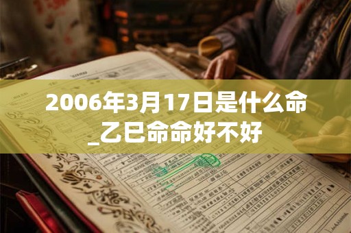 2006年3月17日是什么命_乙巳命命好不好
