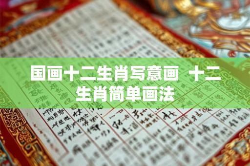 国画十二生肖写意画  十二生肖简单画法