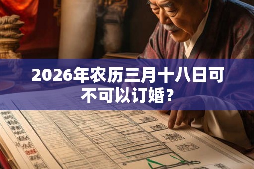 2026年农历三月十八日可不可以订婚？