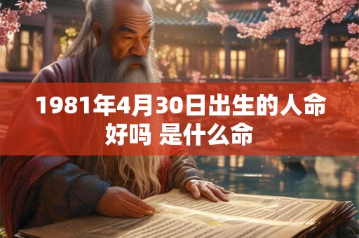 1981年4月30日出生的人命好吗 是什么命
