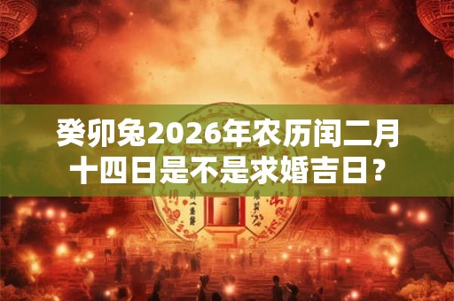 癸卯兔2026年农历闰二月十四日是不是求婚吉日？