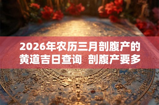 2026年农历三月剖腹产的黄道吉日查询  剖腹产要多久才能恢复