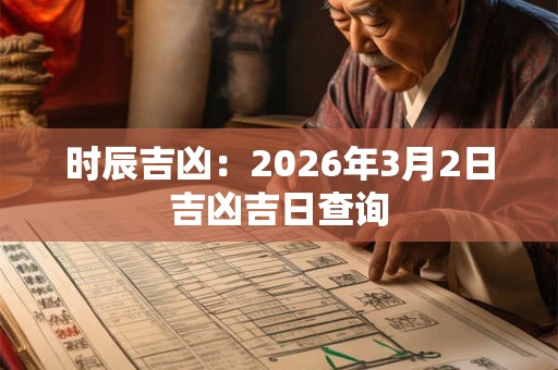 时辰吉凶：2026年3月2日吉凶吉日查询
