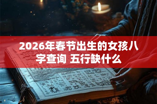 2026年春节出生的女孩八字查询 五行缺什么
