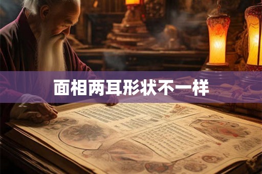 面相两耳形状不一样