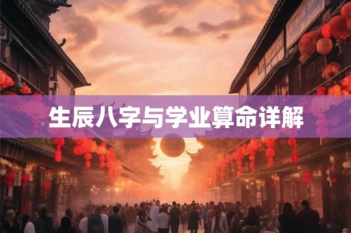 生辰八字与学业算命详解