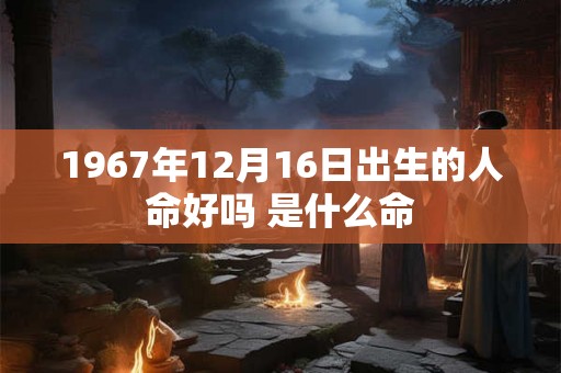 1967年12月16日出生的人命好吗 是什么命 1967年12月16日出生的人命好吗 是什么命