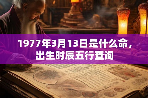 1977年3月13日是什么命，出生时辰五行查询