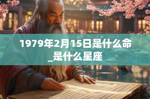 1979年2月15日是什么命_是什么星座