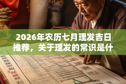 2026年农历七月理发吉日推荐,关于理发的常识是什么? 2026年农历七月理发吉日推荐,关于理发的常识是什么?
