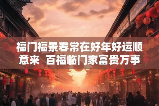 福门福景春常在好年好运顺意来  百福临门家富贵万事如意人吉祥