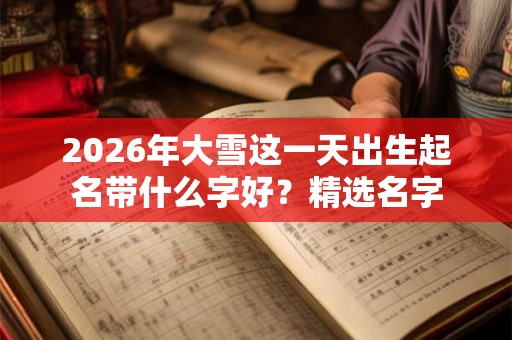 2026年大雪这一天出生起名带什么字好？精选名字