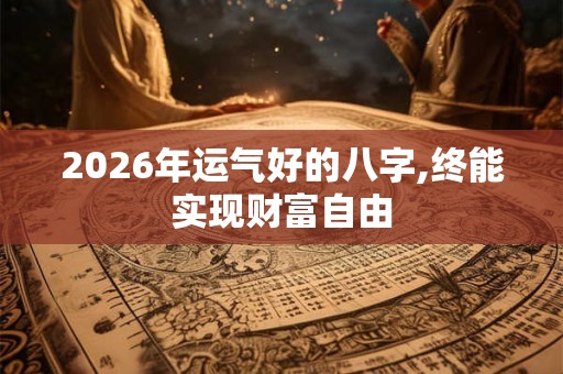 2026年运气好的八字,终能实现财富自由