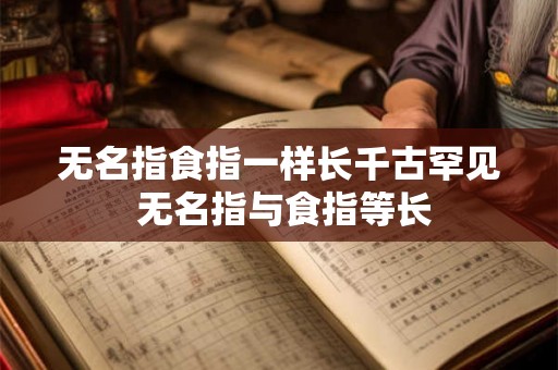 无名指食指一样长千古罕见 无名指与食指等长