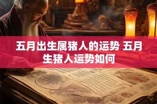 五月出生属猪人的运势 五月生猪人运势如何 五月出生属猪人的运势 五月生猪人运势如何